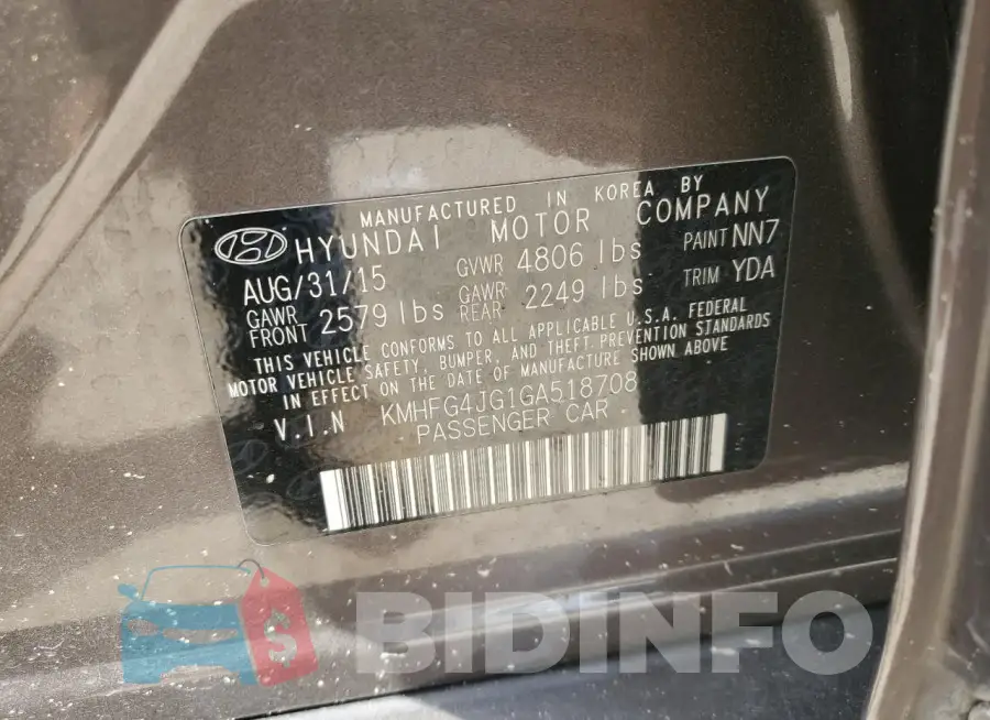 KMHFG4JG1GA518708 Photo# 12