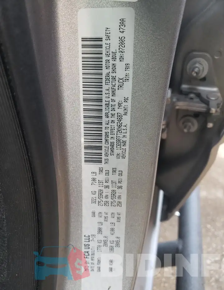 1C6SRFFT2KN624687 Photo# 13
