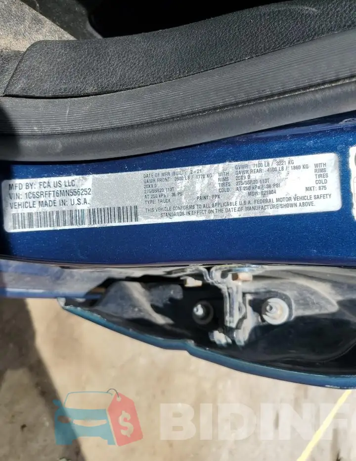 1C6SRFFT6MN556252 Photo# 12