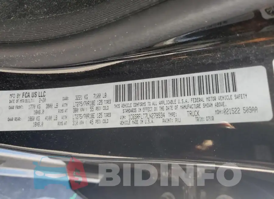 1C6SRFLT7LN279534 Photo# 12
