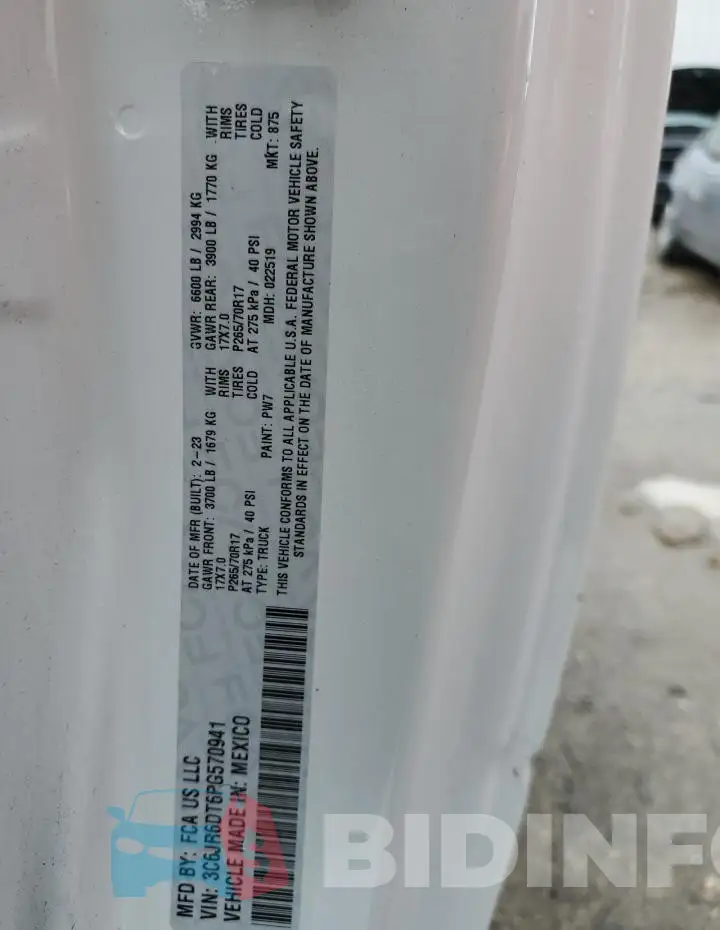 3C6JR6DT6PG570941 Photo# 12