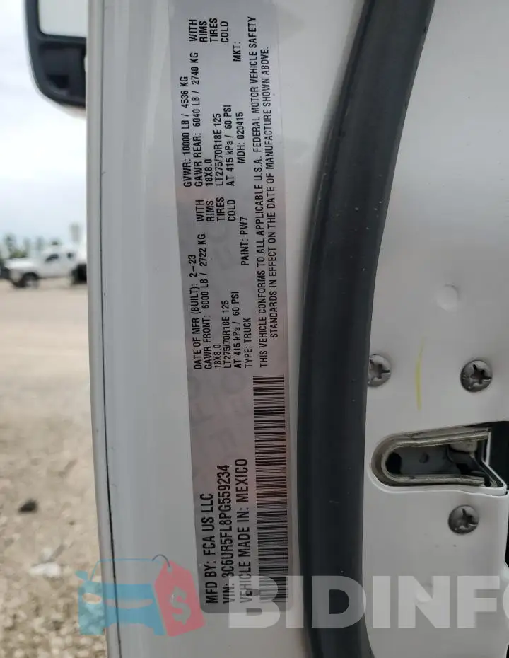 3C6UR5FL8PG559234 Photo# 13
