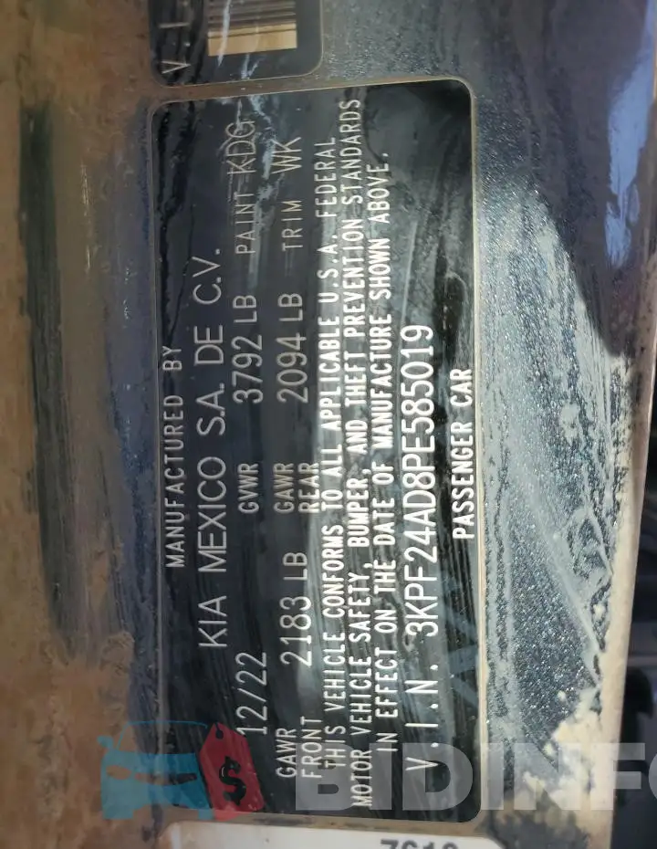 3KPF24AD8PE585019 Photo# 12