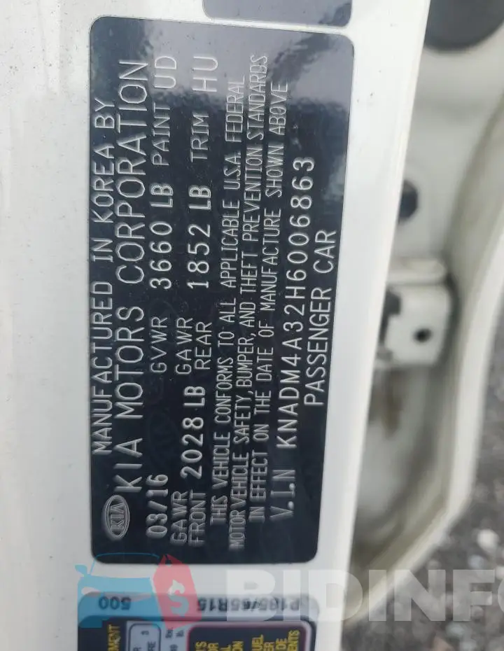 KNADM4A32H6006863 Photo# 12