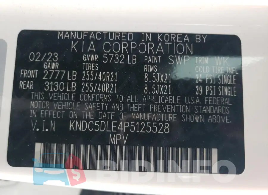 KNDC5DLE4P5125528 Photo# 12