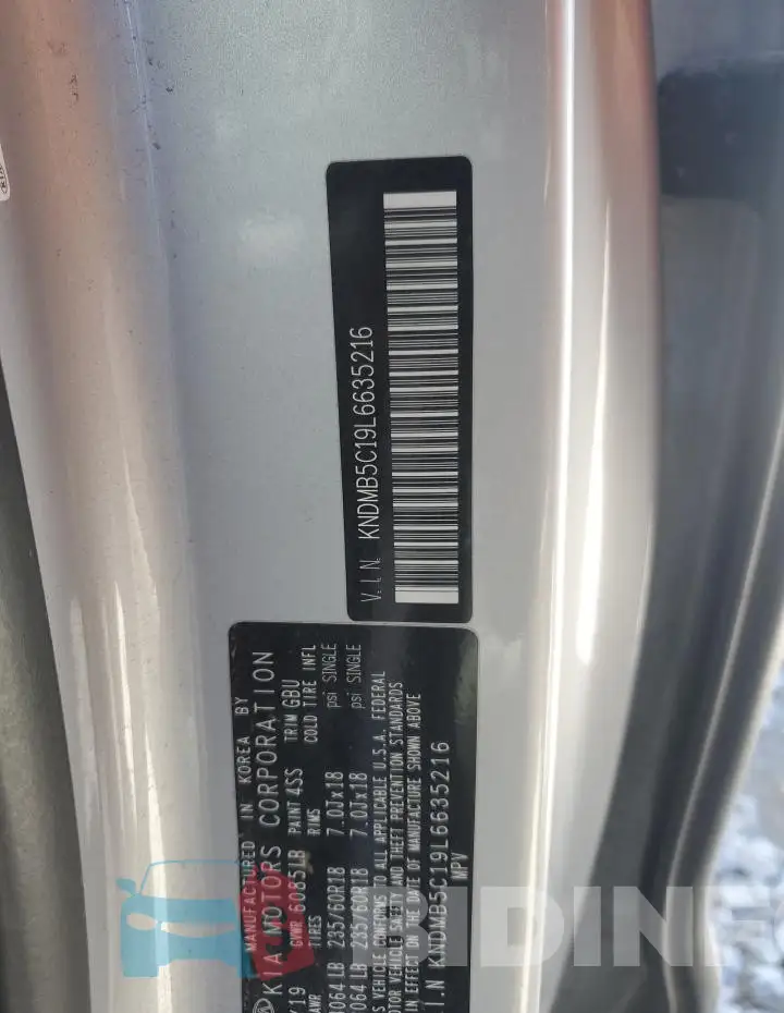 KNDMB5C19L6635216 Photo# 13