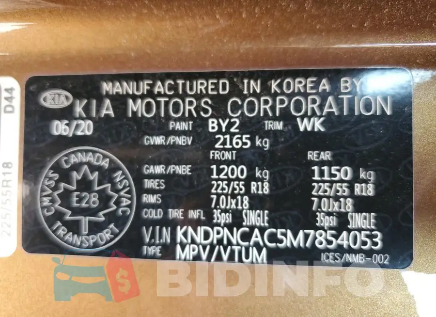 KNDPNCAC5M7854053 Photo# 13