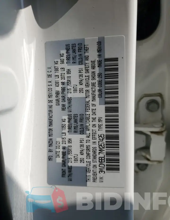 3MVDMBBL7MM257425 Photo# 13