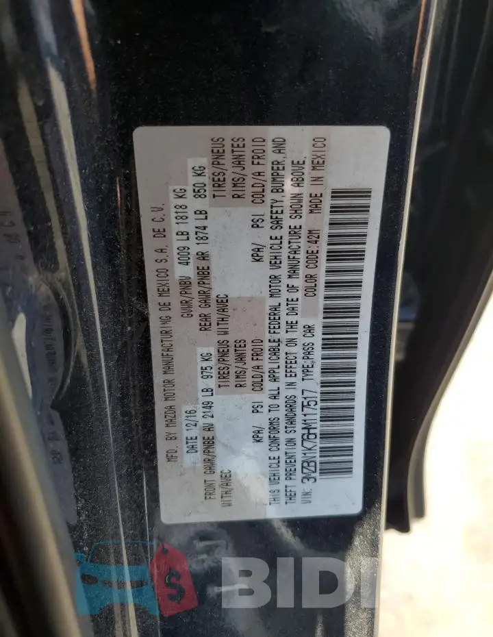 3MZBN1K76HM117517 Photo# 12