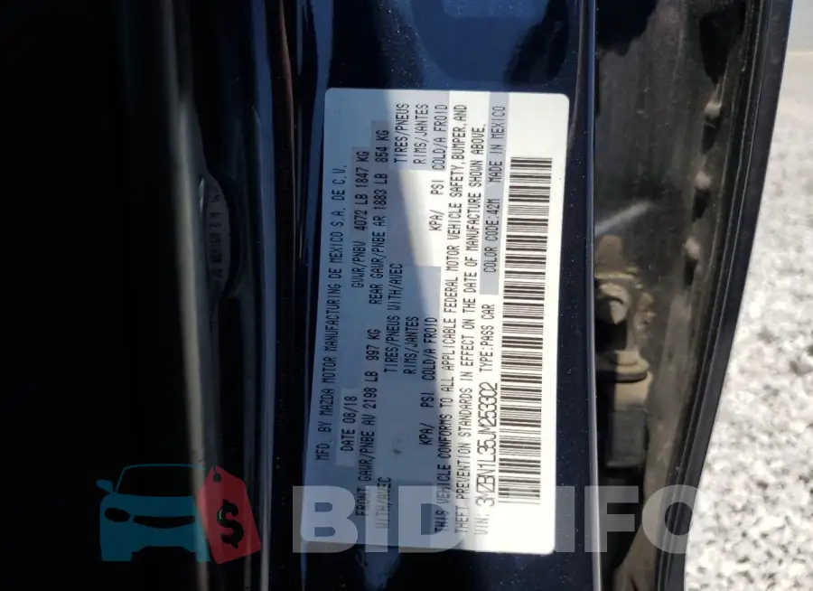 3MZBN1L35JM253302 Photo# 13