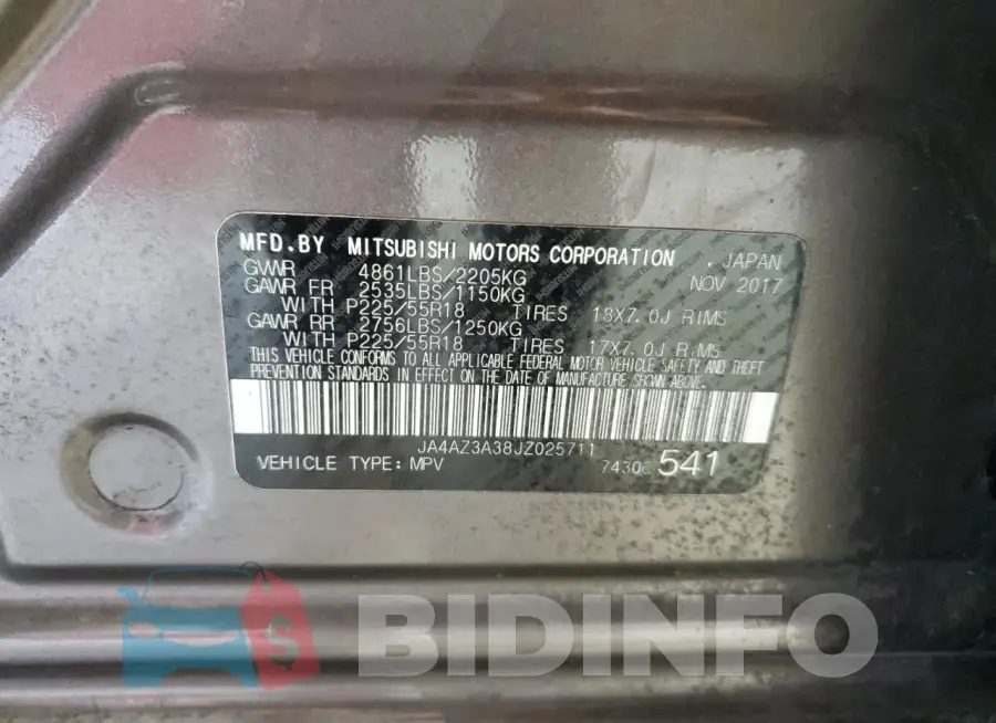 JA4AZ3A38JZ025711 Photo# 13