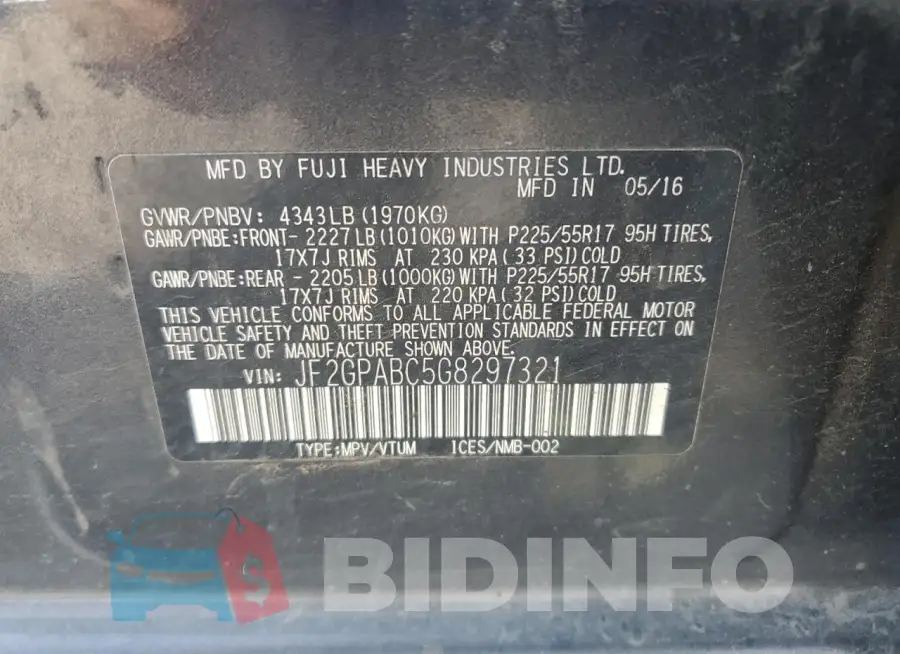 JF2GPABC5G8297321 Photo# 12