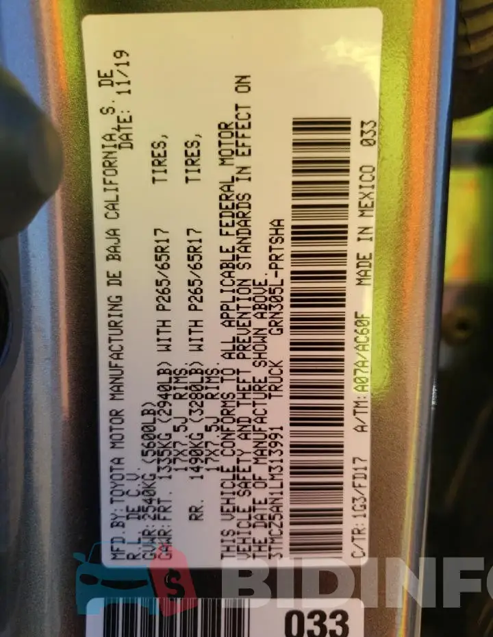 3TMCZ5AN1LM313991 Photo# 12