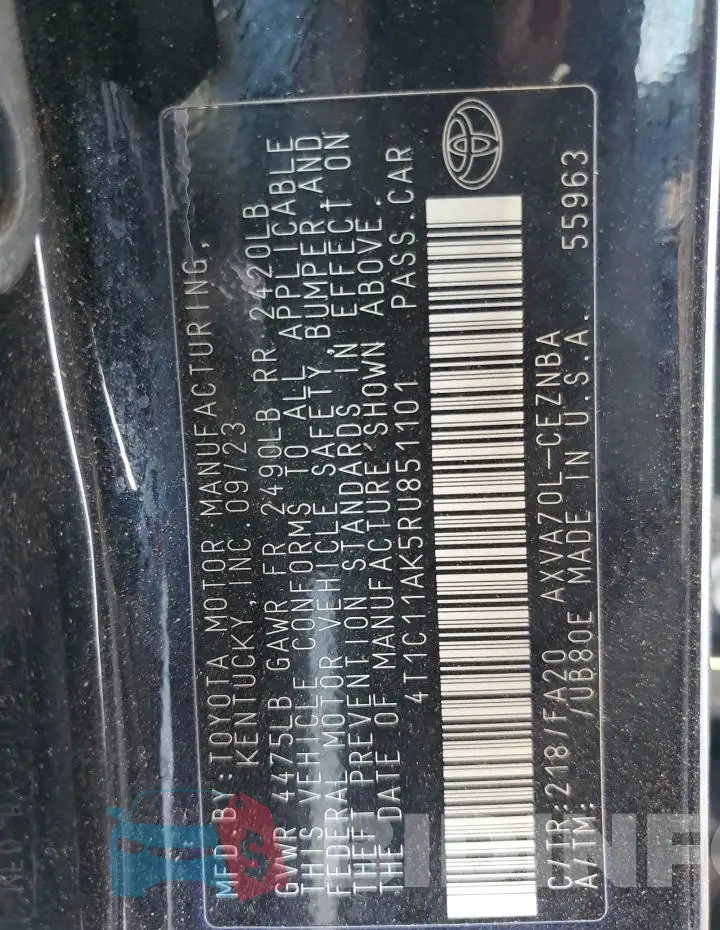 4T1C11AK5RU851101 Photo# 12
