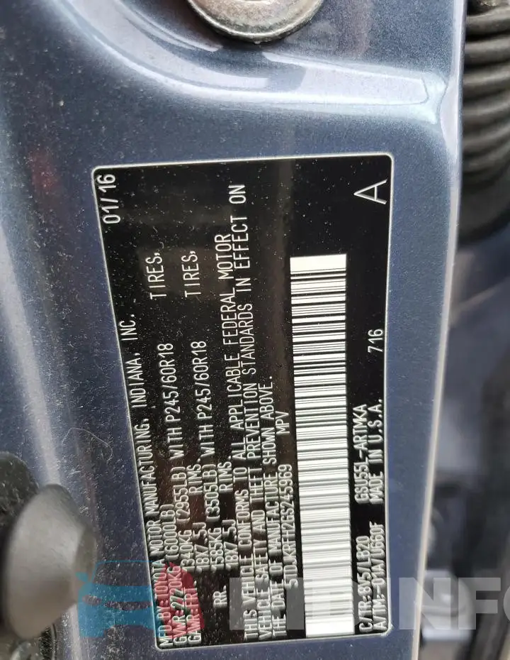 5TDJKRFH2GS245969 Photo# 13