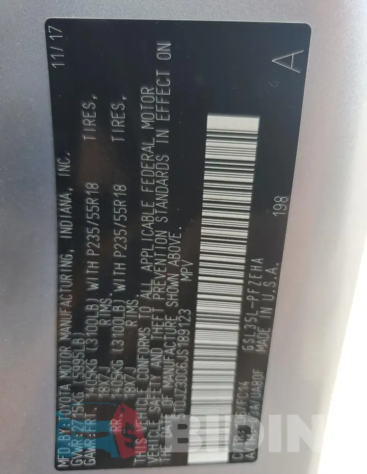 5TDJZ3DC6JS189123 Photo# 13