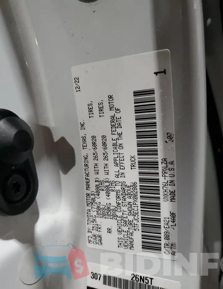 5TFJC5EC1PX002806 Photo# 12