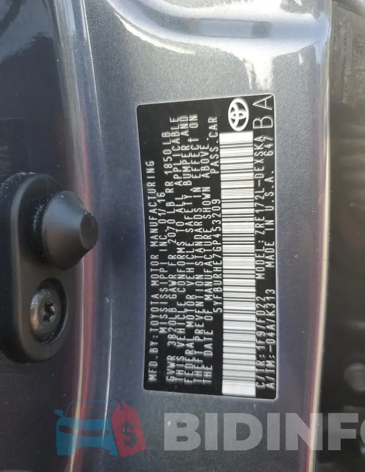 5YFBURHE7GP453209 Photo# 13