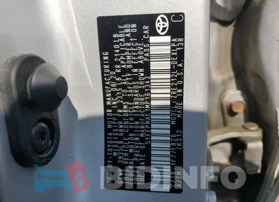 5YFEPMAE1MP161343 Photo# 12
