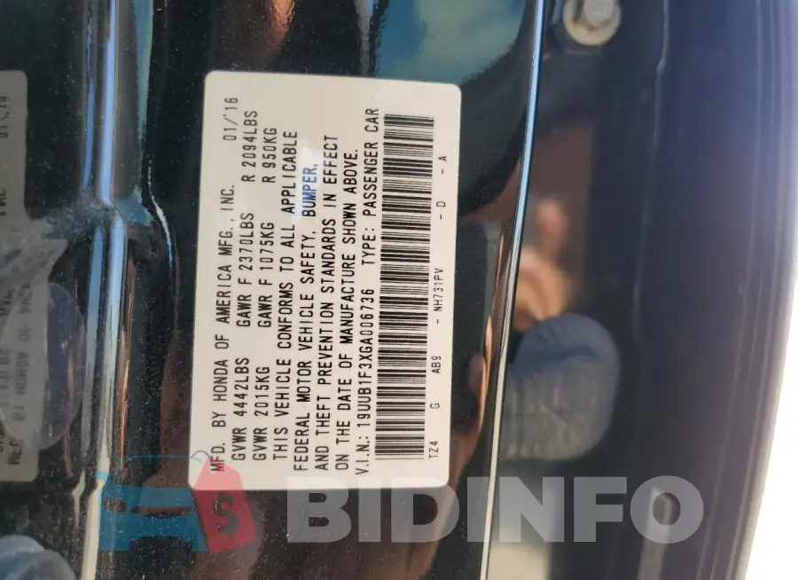 19UUB1F3XGA006736 Photo# 12