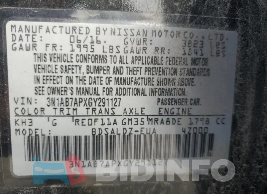 3N1AB7APXGY291127 Photo# 12