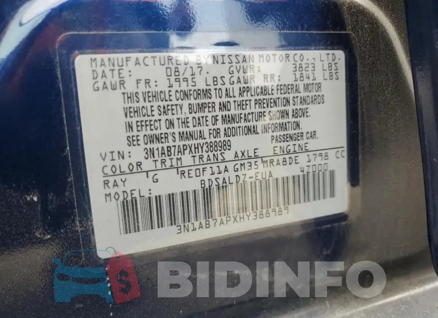 3N1AB7APXHY388989 Photo# 13