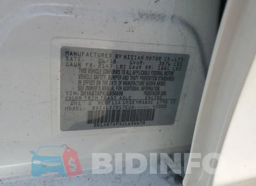 3N1AB7APXJL656698 Photo# 12