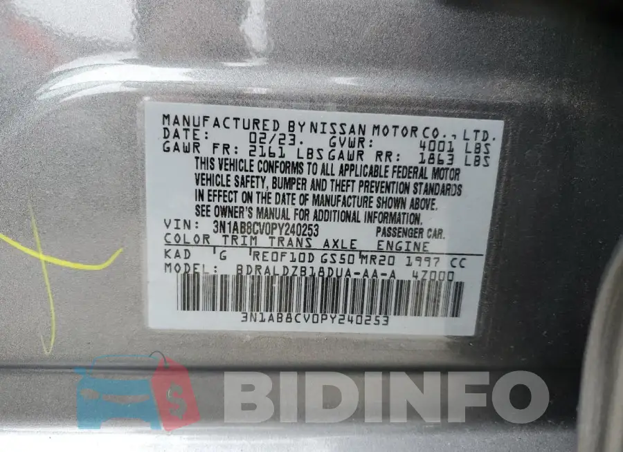 3N1AB8CV0PY240253 Photo# 12