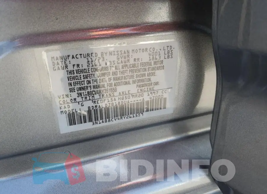 3N1AB8CV4RY261559 Photo# 12