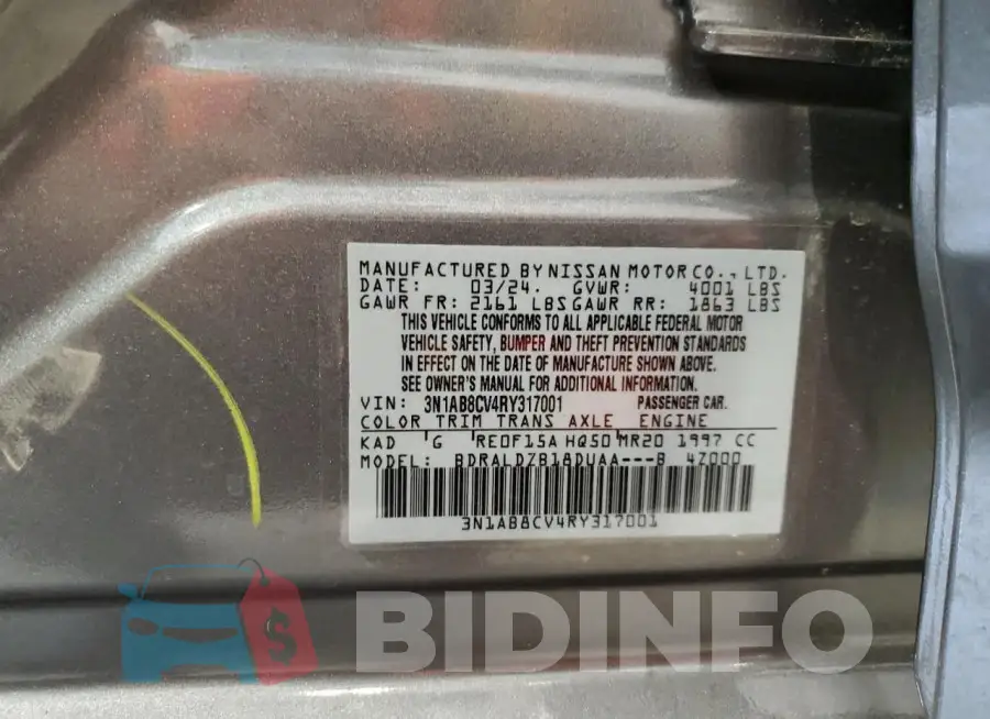 3N1AB8CV4RY317001 Photo# 12
