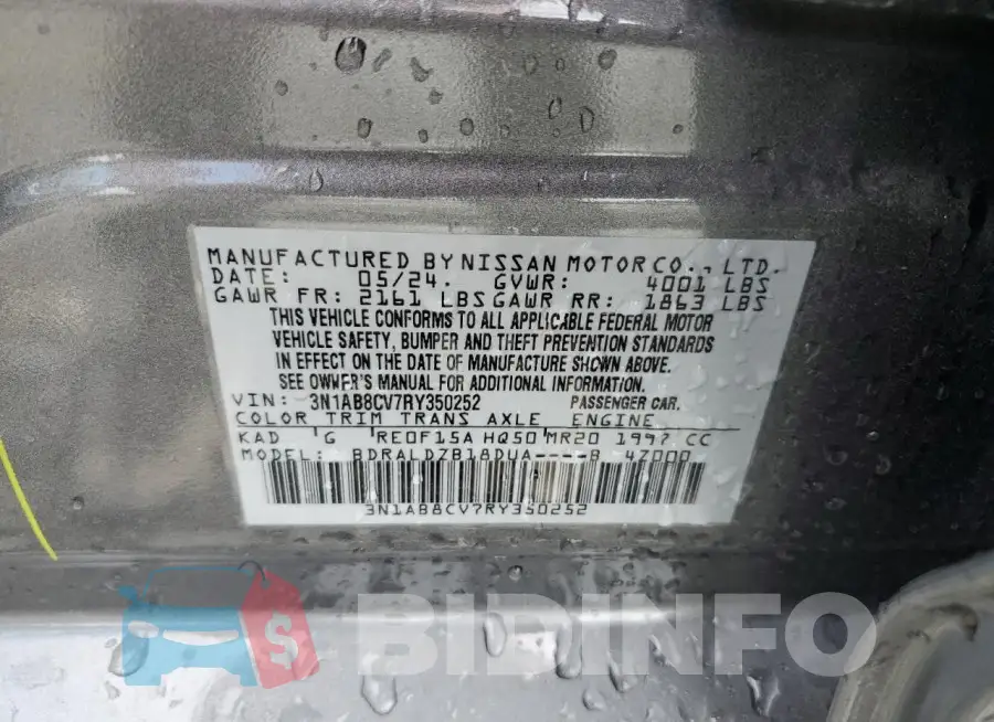 3N1AB8CV7RY350252 Photo# 12