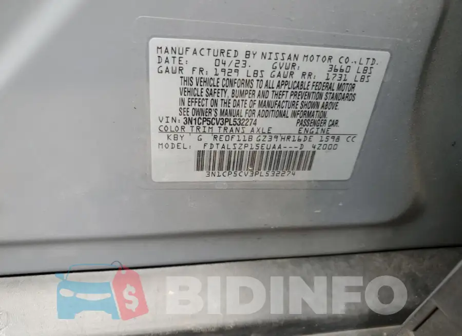 3N1CP5CV3PL532274 Photo# 13