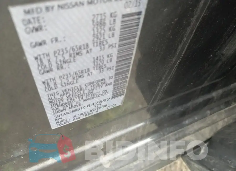 5N1AR2MM3FC647692 Photo# 13