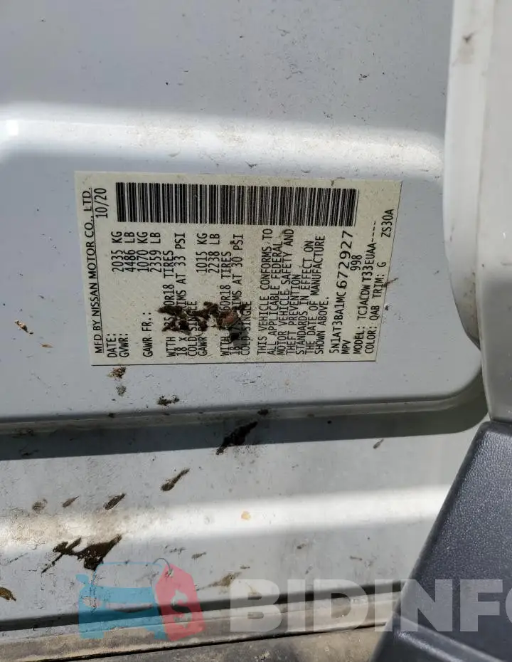 5N1AT3BA1MC672927 Photo# 13