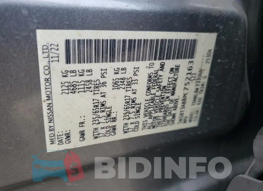 5N1BT3AB8PC752163 Photo# 13