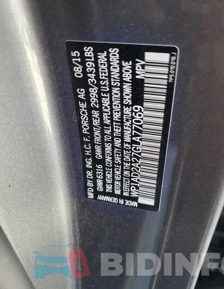 WP1AD2A27GLA77069 Photo# 14