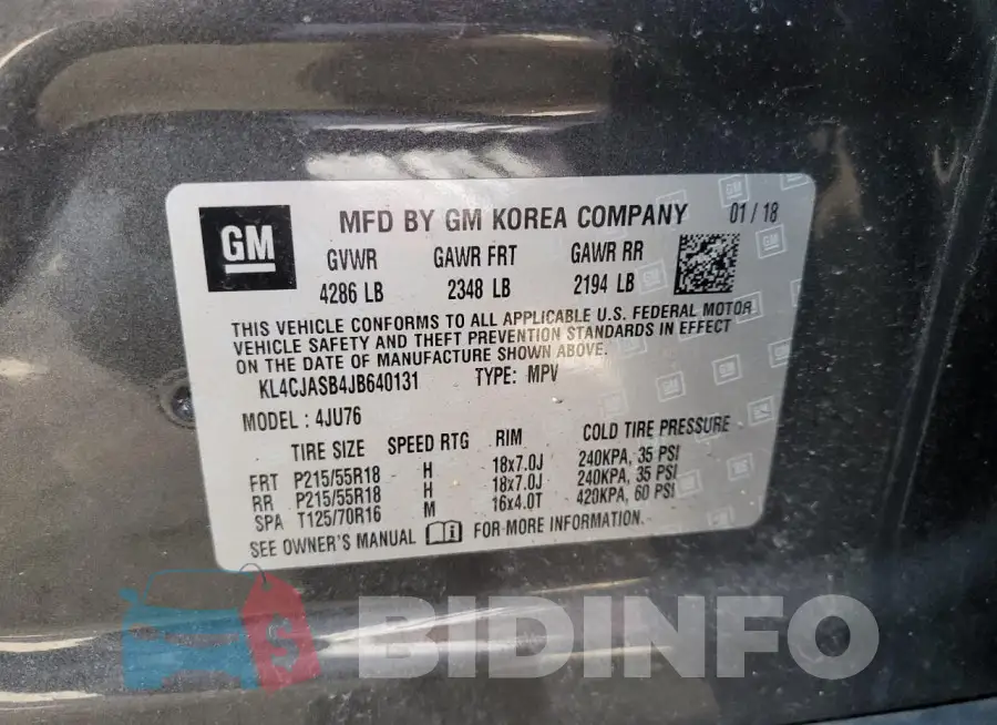 KL4CJASB4JB640131 Photo# 13
