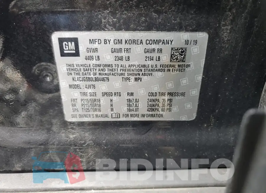 KL4CJGSB0LB044679 Photo# 13