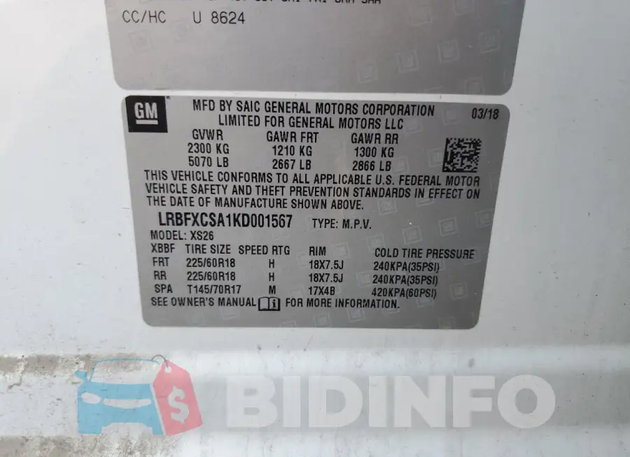LRBFXCSA1KD001567 Photo# 14