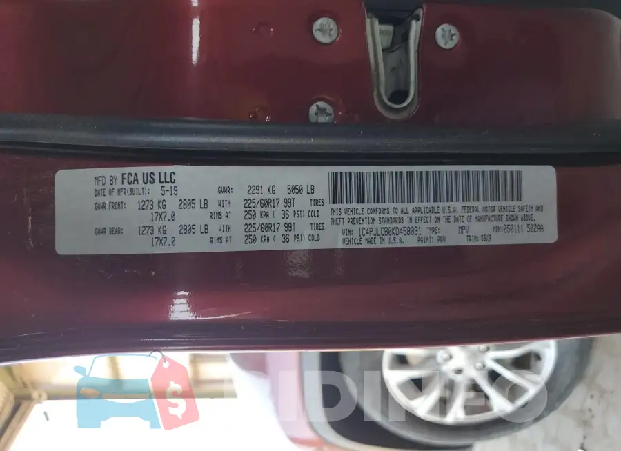 1C4PJLCB0KD458031 Photo# 12