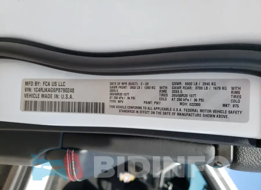 1C4RJKAG6P8790248 Photo# 13