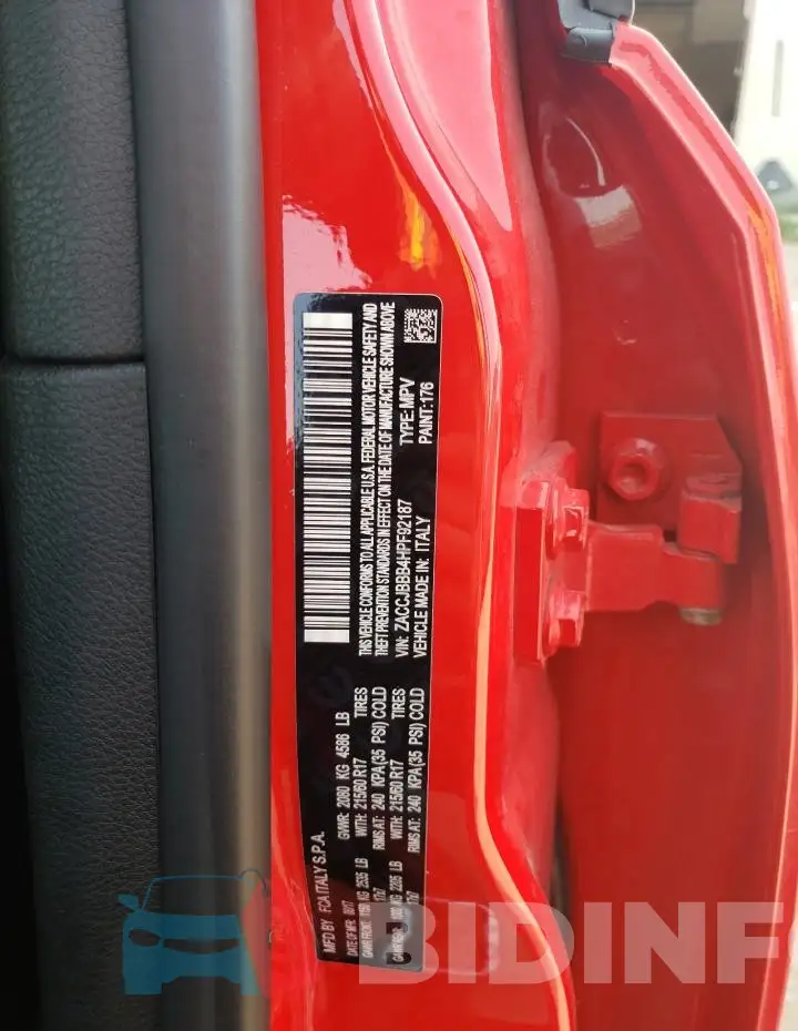 ZACCJBBB4HPF92187 Photo# 13