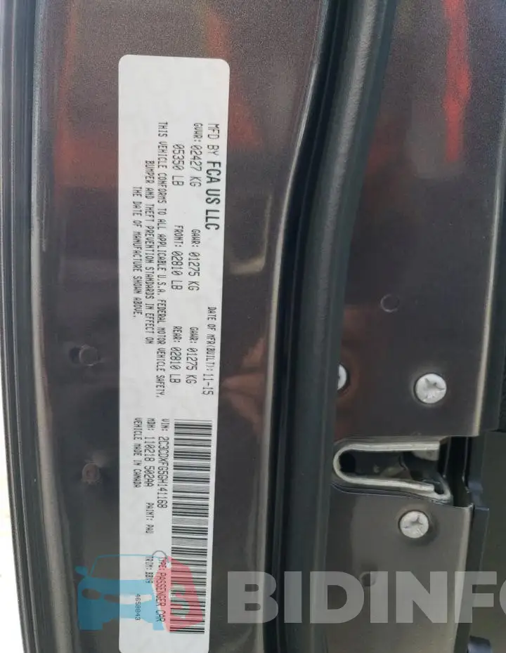 2C3CDXFG5GH141168 Photo# 12