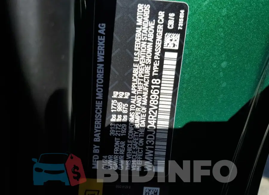 WMW13DJ04R2V89618 Photo# 12