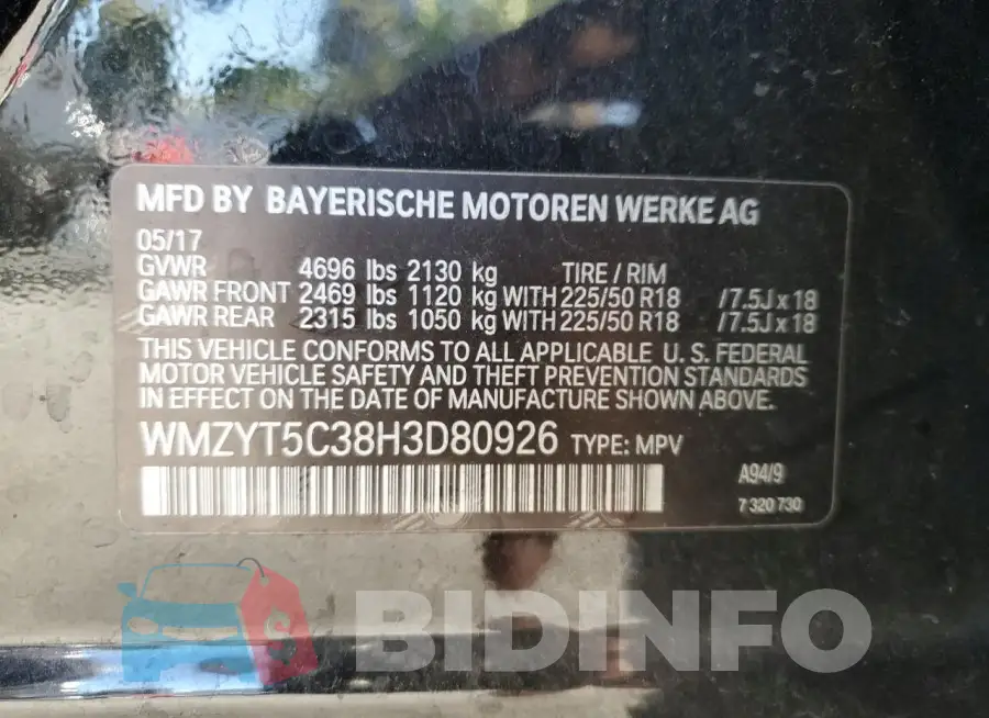 WMZYT5C38H3D80926 Photo# 13