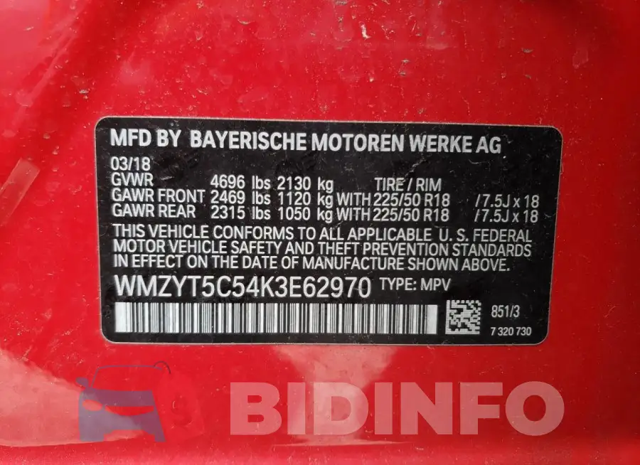 WMZYT5C54K3E62970 Photo# 12