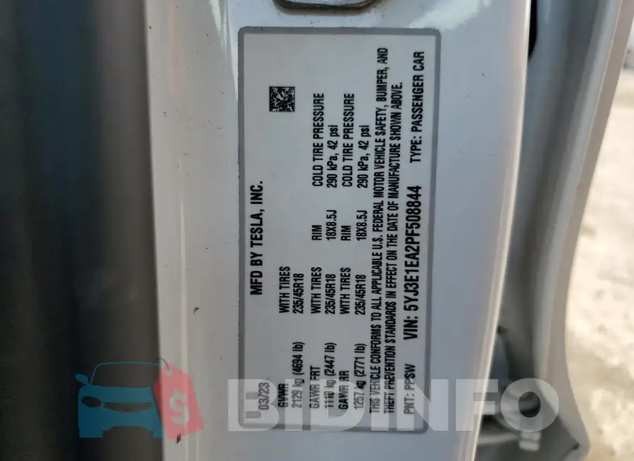 5YJ3E1EA2PF508844 Photo# 12