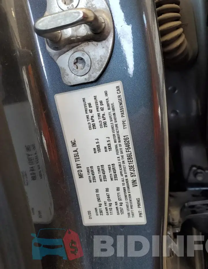 5YJ3E1EB6LF646261 Photo# 12
