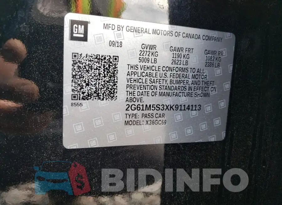 2G61M5S3XK9114113 Photo# 13