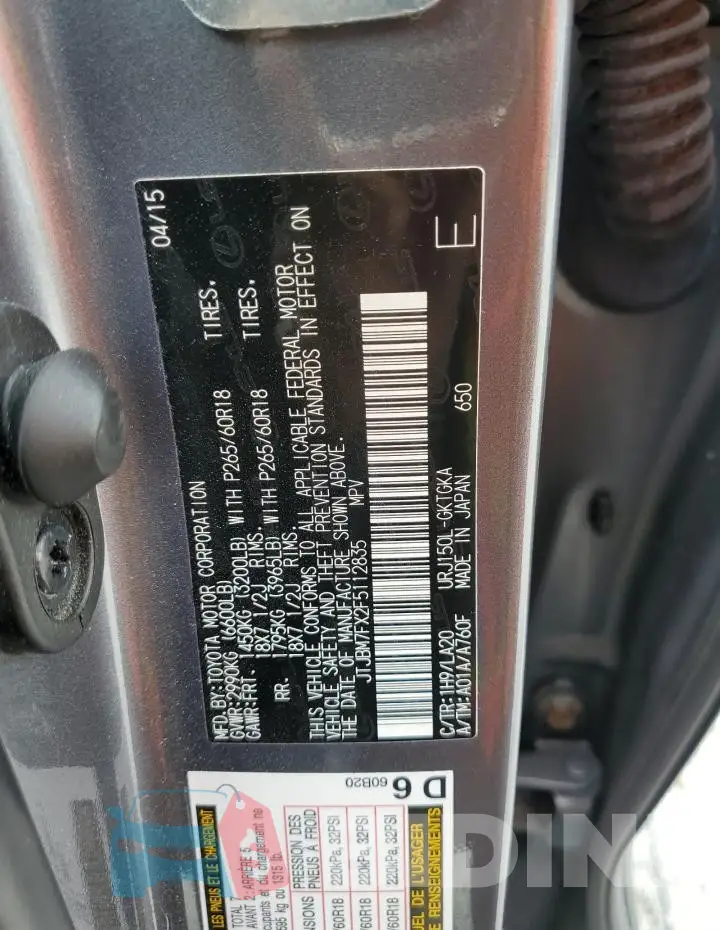 JTJBM7FX2F5112835 Photo# 13